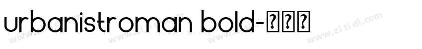 urbanistroman bold字体转换